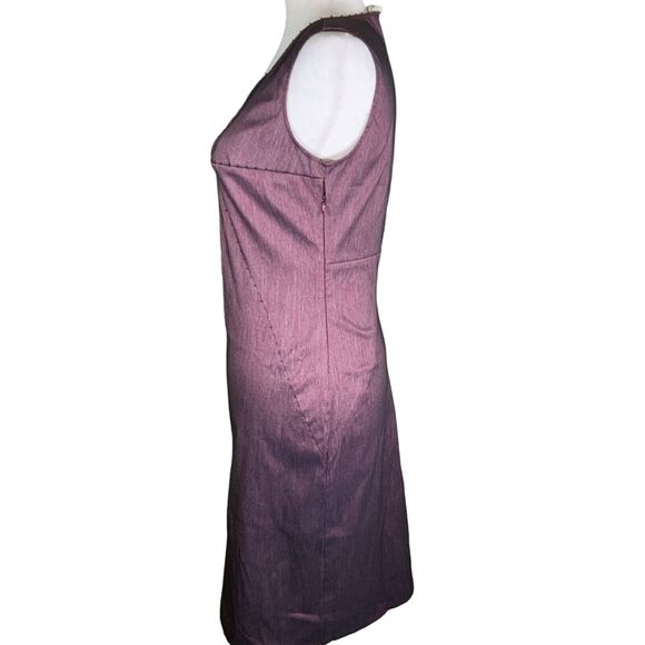 Max Studio by Leon Max Sleeveless Burgundy Sheath Dress V-Neck Size 4 - Picture 3 of 8